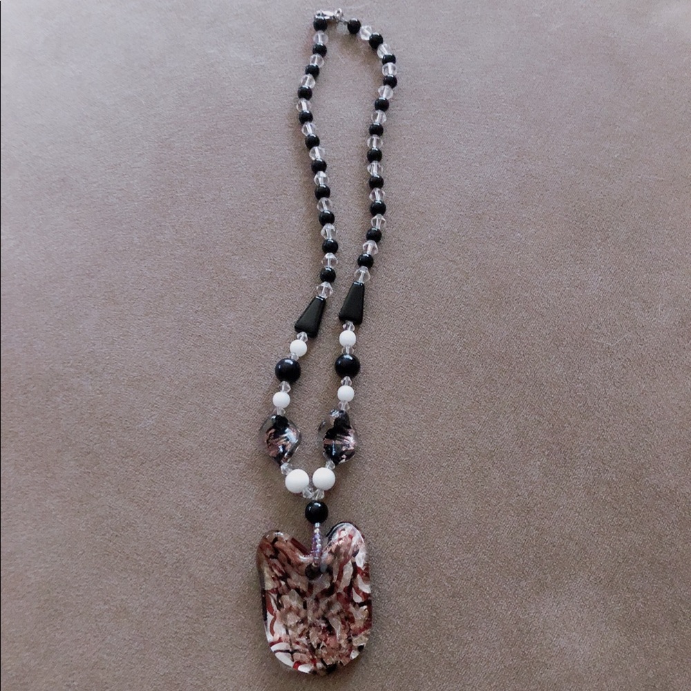 Kitty Cat Murano Glass Pendant Necklace